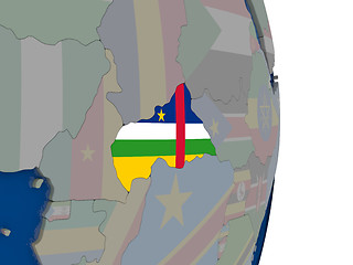Image showing Central Africa with its flag