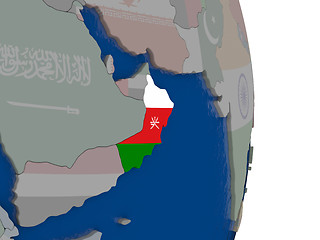 Image showing Oman with its flag