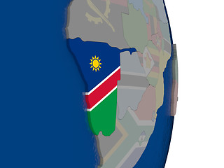 Image showing Namibia with its flag