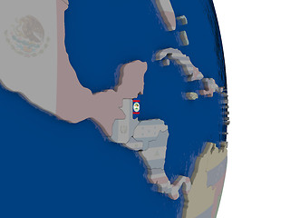 Image showing Belize with its flag