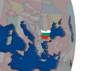 Image showing Bulgaria with its flag