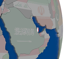 Image showing Qatar with its flag