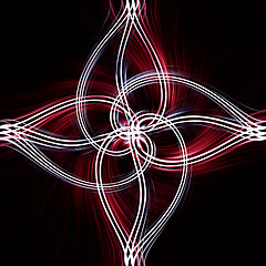 Image showing red and white abstract pattern