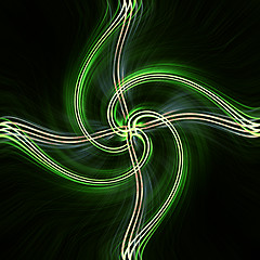 Image showing black and green abstract pattern