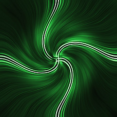 Image showing black and green abstract pattern