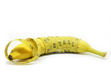 Image showing Banana with tape measure