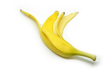 Image showing Peeled banana skin