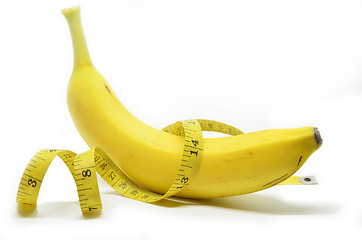 Image showing Banana with tape measure