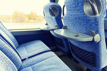 Image showing travel bus interior and seats