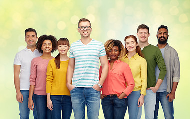 Image showing international group of happy smiling people