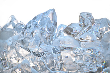 Image showing Glass with frozen ice cubes isolated