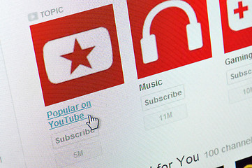 Image showing Close up of youtube icon 