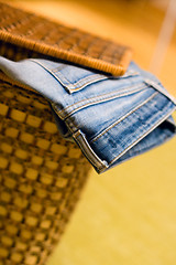 Image showing jeans in a basket