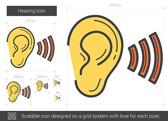 Image showing Hearing line icon.