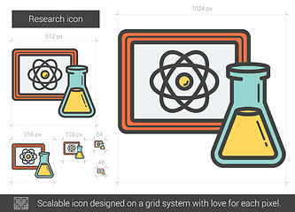 Image showing Research line icon.