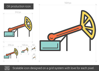 Image showing Oil production line icon.