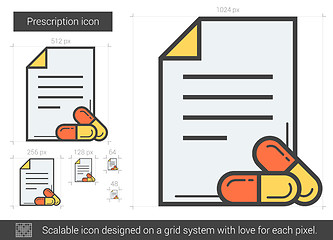 Image showing Prescription line icon.