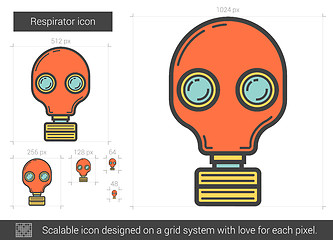 Image showing Respirator line icon.