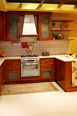 Image showing Country wooden kitchen