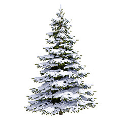 Image showing White Christmas Snow Tree