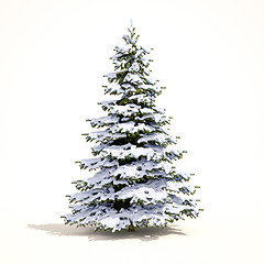 Image showing White Christmas Snow Tree