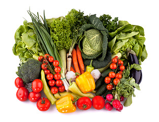 Image showing Fresh vegetables top view