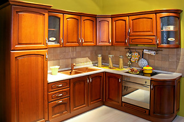 Image showing Wooden kitchen