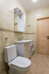 Image showing The interior of a small bathroom