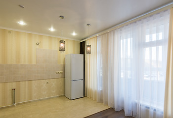 Image showing Interior of a new kitchen renovated unfurnished