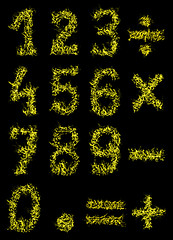 Image showing Flame Numbers Cutout