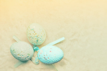 Image showing Pastel Easter Eggs Background