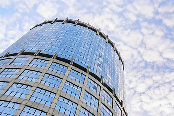 Image showing Bottom View On Glass Skyscraper