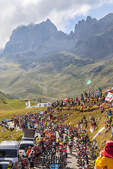 Image showing The Peloton in Mountains - Tour de France 2016