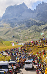 Image showing The Peloton in Mountains - Tour de France 2016