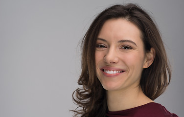 Image showing portrait of a young brunette woman