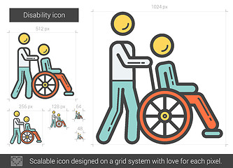 Image showing Disability line icon.