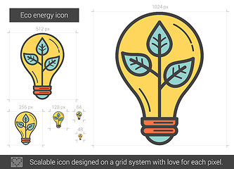 Image showing Eco energy line icon.