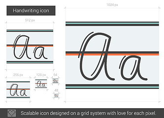 Image showing Handwriting line icon.