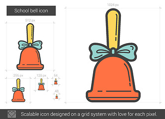 Image showing School bell line icon.