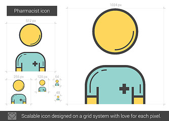 Image showing Pharmacist line icon.