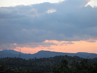 Image showing Cloudy mountains. Cyprus