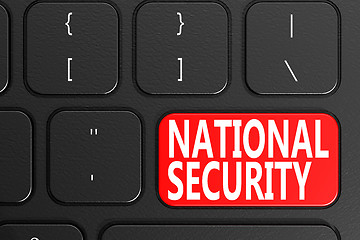 Image showing National Security on black keyboard