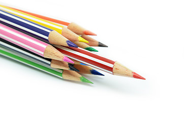 Image showing Red color pencil standing out