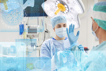 Image showing surgeons in operating room at hospital