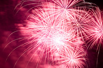 Image showing Fireworks background