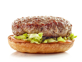 Image showing half of burger