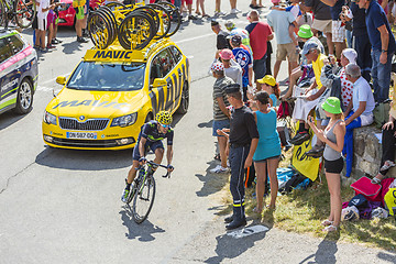 Image showing The Cyclist Jonathan Castroviejo Nicolas on Col du Glandon - Tou