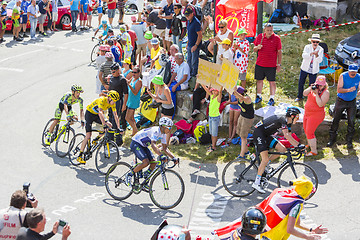 Image showing Group of Favorites on Col du Glandon - Tour de France 2015