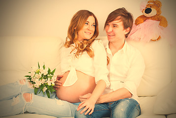 Image showing Happy future parents