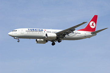 Image showing Plane and blue sky